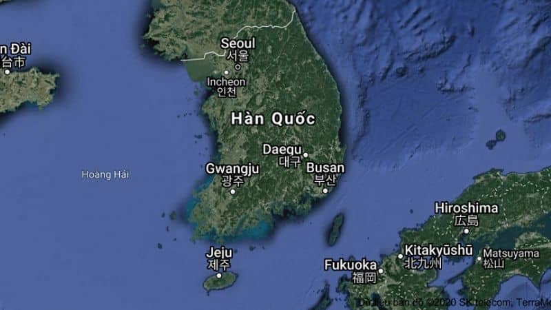 Bản đồ vệ tinh Hàn Quốc