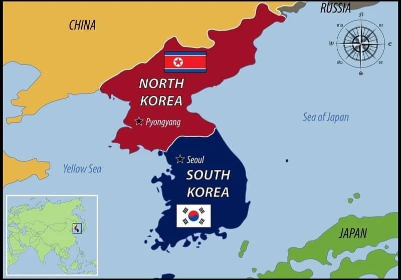 bản đồ vị trí hàn quốc