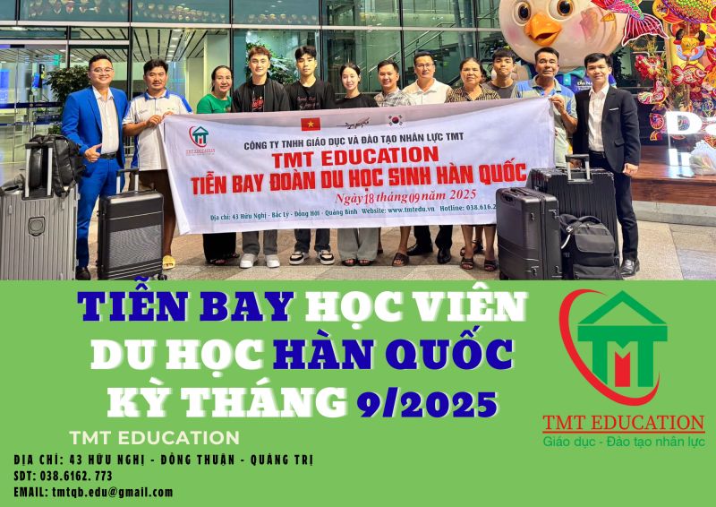 TIỄN BAY HỌC VI&Ecirc;N DU HỌC H&Agrave;N QUỐC KỲ TH&Aacute;NG 9/2025