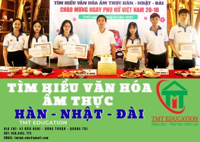 NGOẠI KHÓA TMT EDUCATION – TRẢI NGHIỆM ẨM THỰC HÀN QUỐC, NHẬT BẢN &amp; ĐÀI LOAN