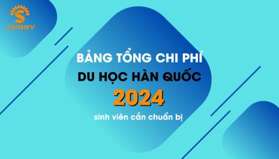 Tổng chi phí du học Hàn Quốc 2024 cần bao nhiêu tiền